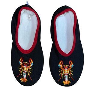 Snoozies Lobster Slippers Coastal Preppy Novelty